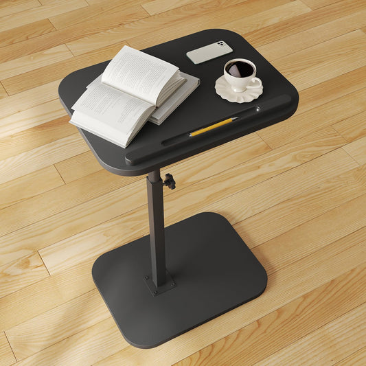 Adjustable C-Shaped Side Table, 360° Swivel End Table for Living Room