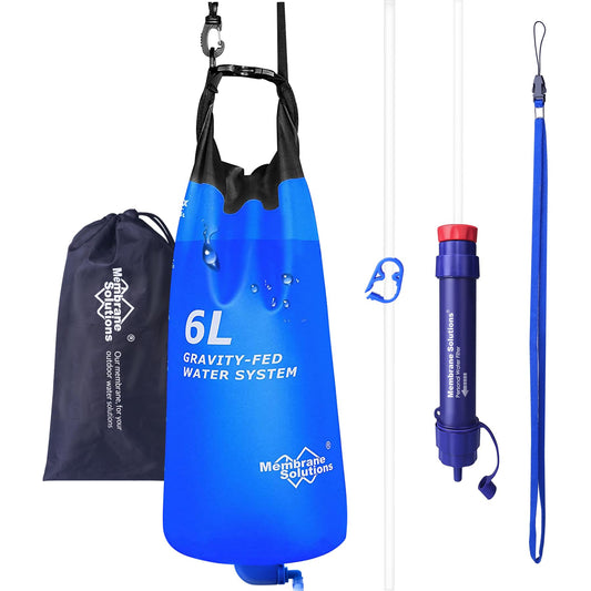 Portable Gravity Water Filter System for Camping & Emergency Prep