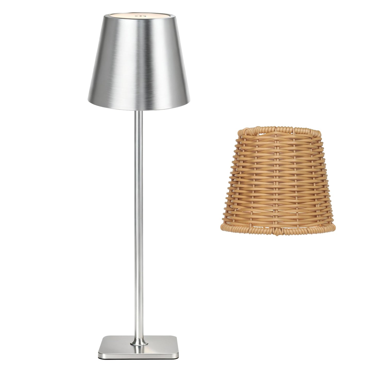 Set of 2 Rechargeable Cordless LED Table Lamps, Waterproof for Patio, Restaurant & Kitchen