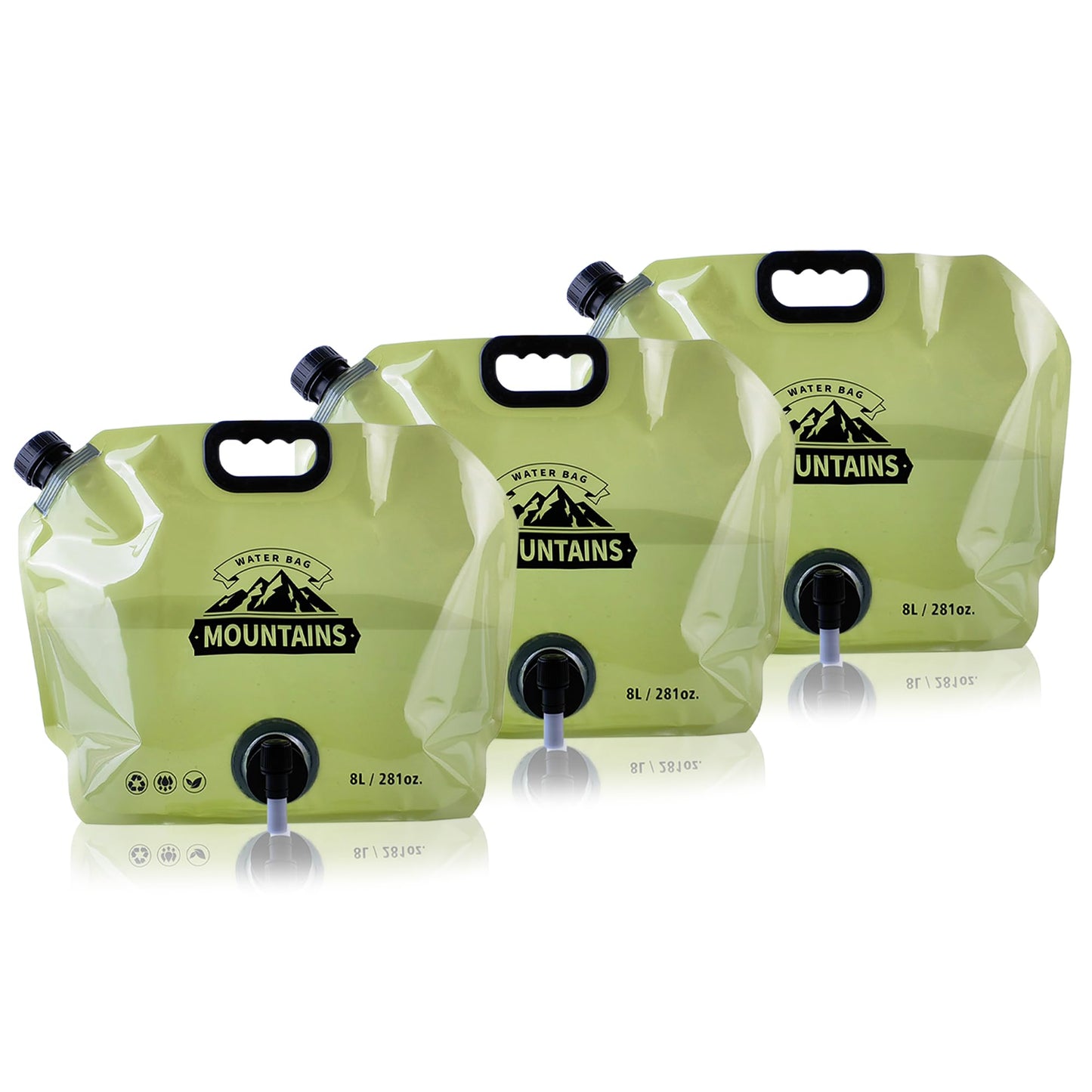 Collapsible Water Jug with Spigot, BPA-Free Portable Water Bags for Camping