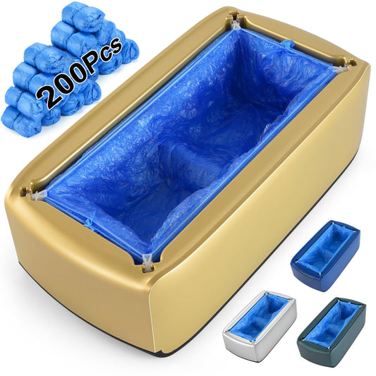 Silver Automatic Shoe Cover Dispenser with 200pcs Disposable Covers