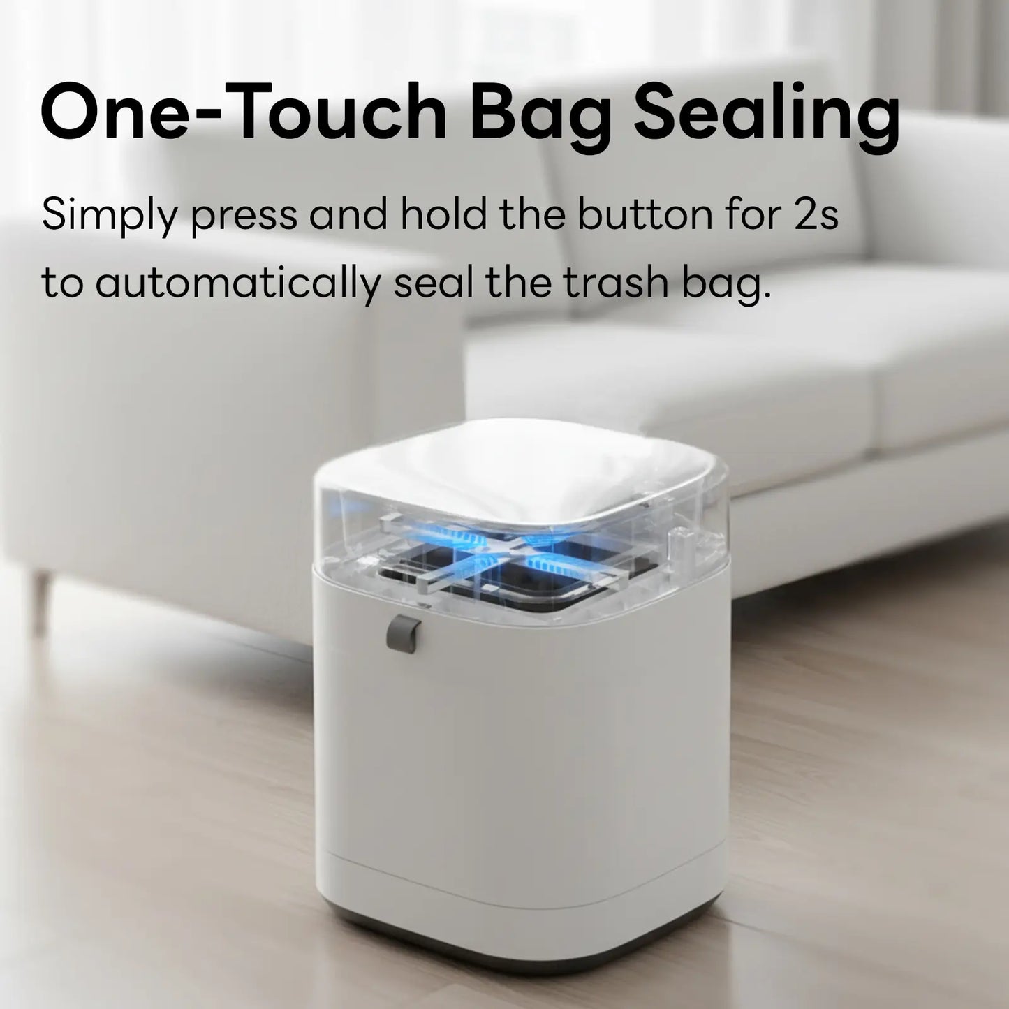 Automatic Sealing Smart Trash Can, Hands-Free Motion Sensor Garbage Bin