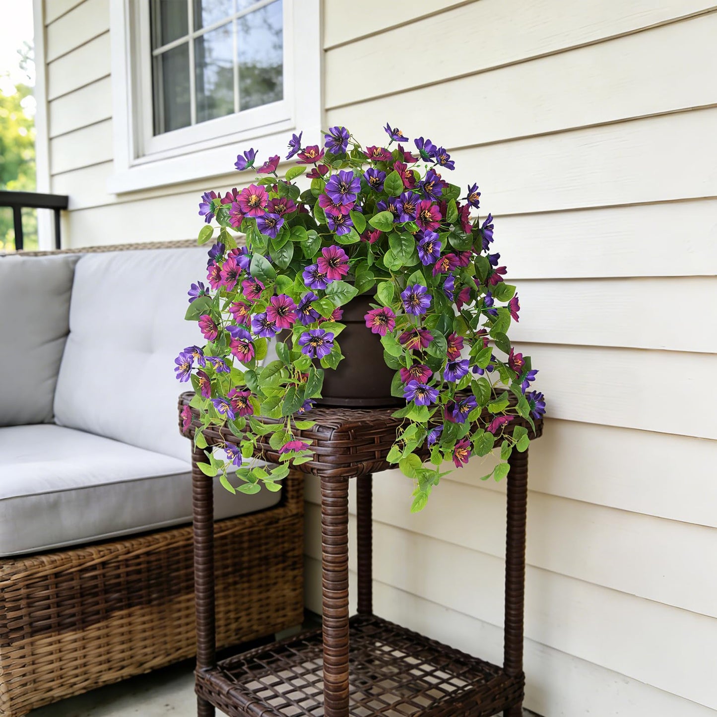 Fake Artificial Flowers Hanging for Outdoors Decor