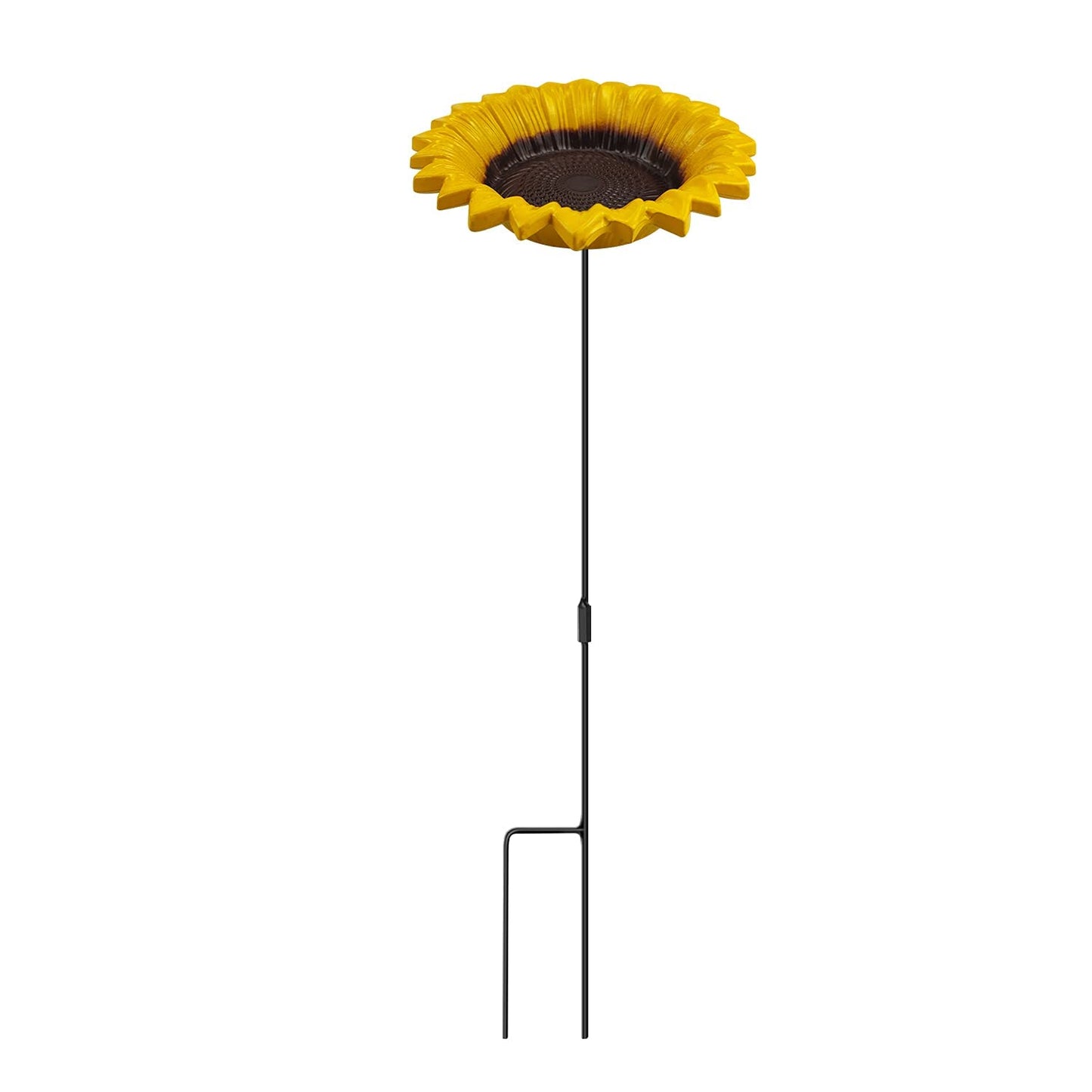 Sunflower Bird Feeder & Bath, Outdoor Ground-Stake Tray for Garden Decoration