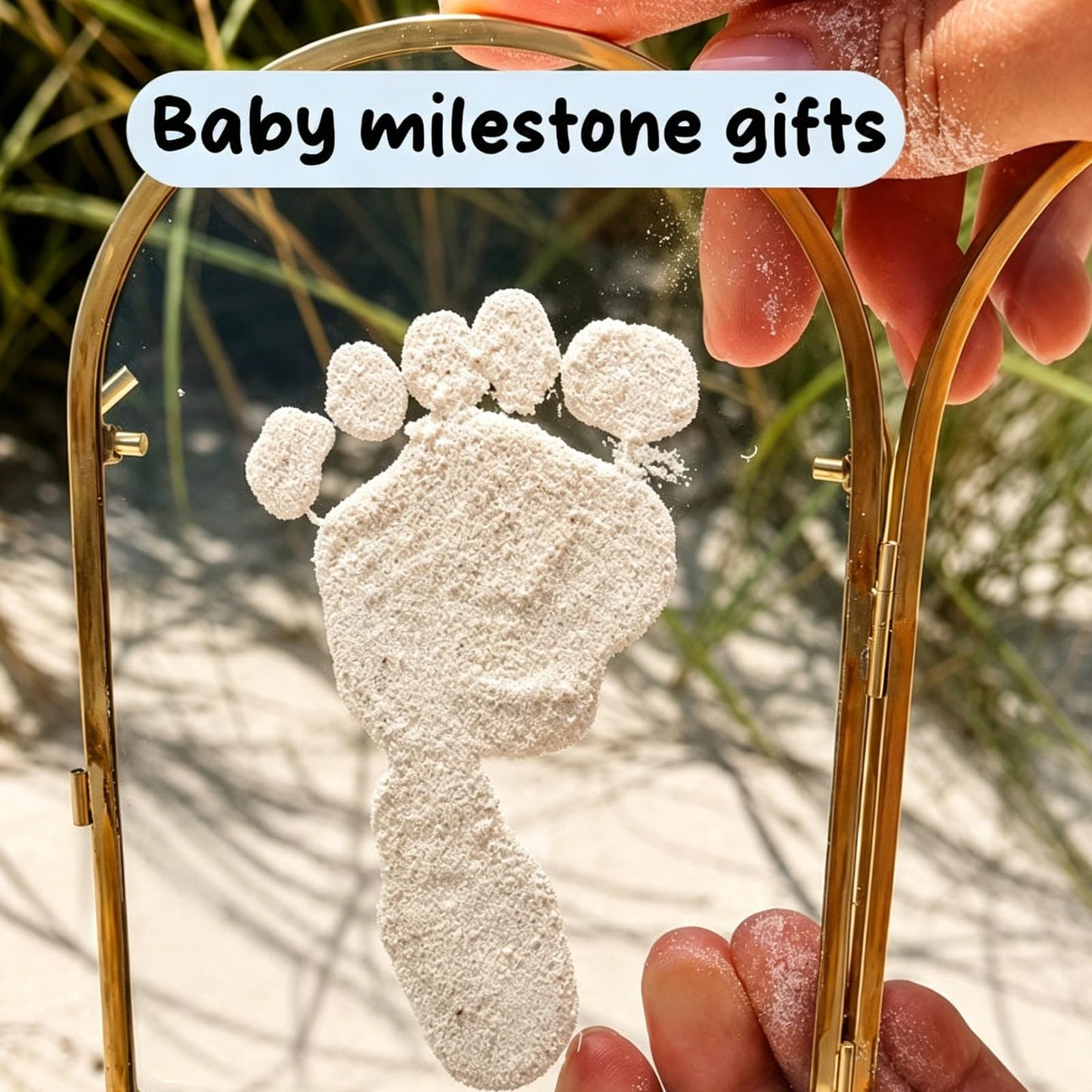 DIY Hand & Paw Print Keepsake Frame Set, Floating Glass Memory Kit Ideal for New Mom & Pet Owner Gifts