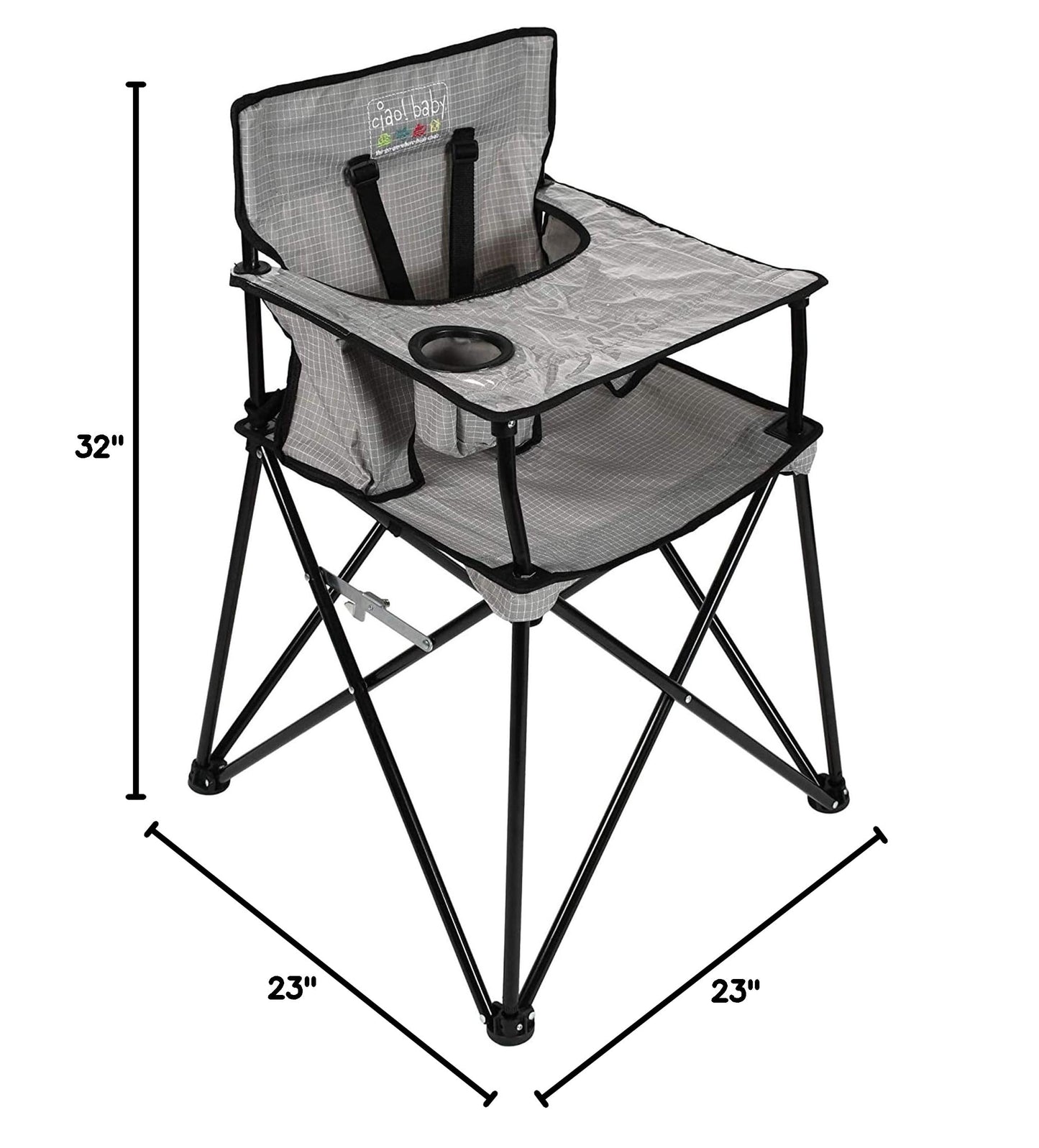 Folding Travel High Chair with Carry Bag, Lightweight Portable Baby High Chair for Camping, Dining and Travel