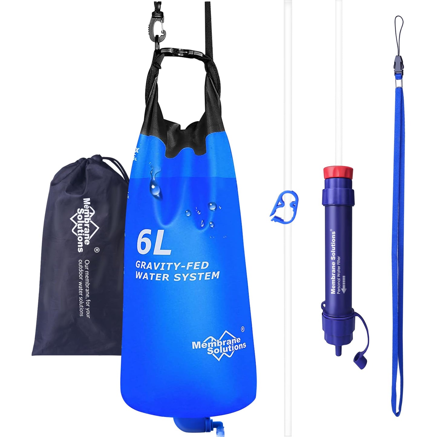 Portable Gravity Water Filter System for Camping & Emergency Prep