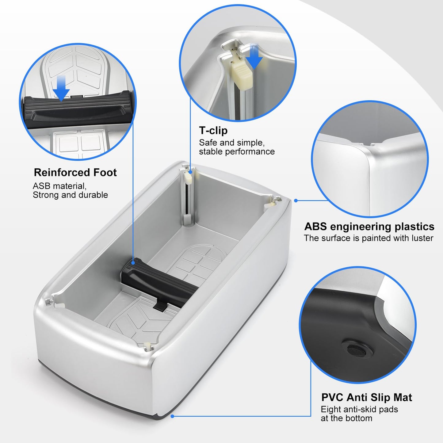 Silver Automatic Shoe Cover Dispenser with 200pcs Disposable Covers