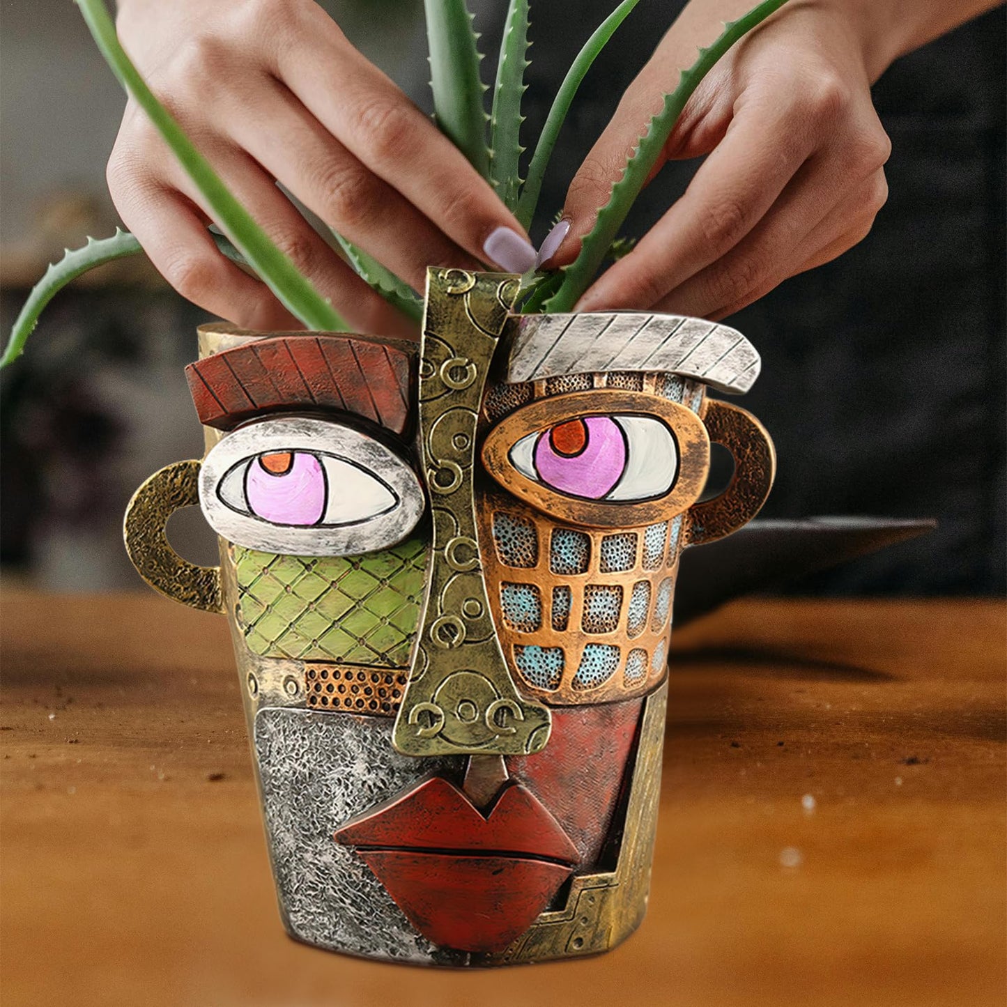 Creative Face Shaped Decorative Plant Planter Pots