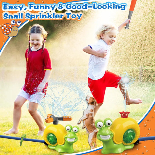 Summer Outdoor Water Toy Set, Rotating Sprinkler Baseball Tee with Water Balls for Kids Backyard Fun