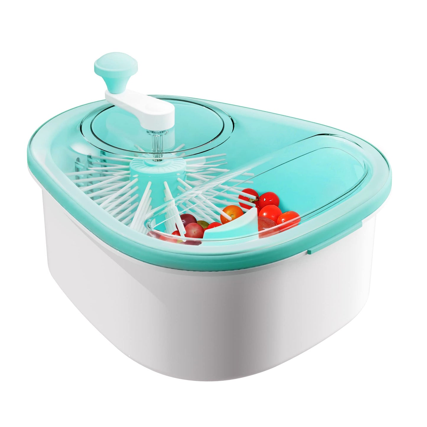 Multifunctional Fruit Washer Spinner Bowl, Portable Vegetable Cleaning Scrubber for Home Kitchen