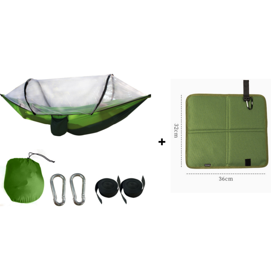Quick Open Hammock with Mosquito Net, Automatic Setup Camping Hammock