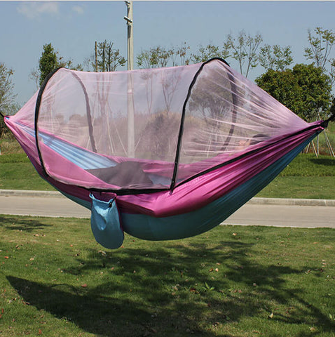 Quick Open Hammock with Mosquito Net, Automatic Setup Camping Hammock