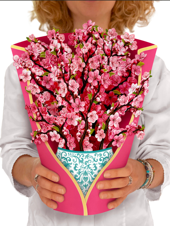 12 Inch 3D Pop Up Cactus Garden Card, Forever Paper Plant Greeting Card with Note Card & Envelope for Gifting