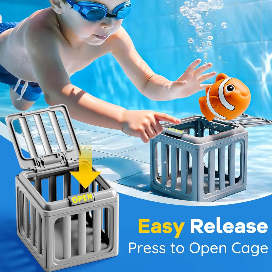 Fun Swimming Dive Game Toys, Multi Animal Floating Bath & Pool Playset Ideal for Outdoor Summer Kid Gifts