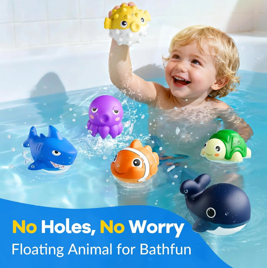 Fun Swimming Dive Game Toys, Multi Animal Floating Bath & Pool Playset Ideal for Outdoor Summer Kid Gifts