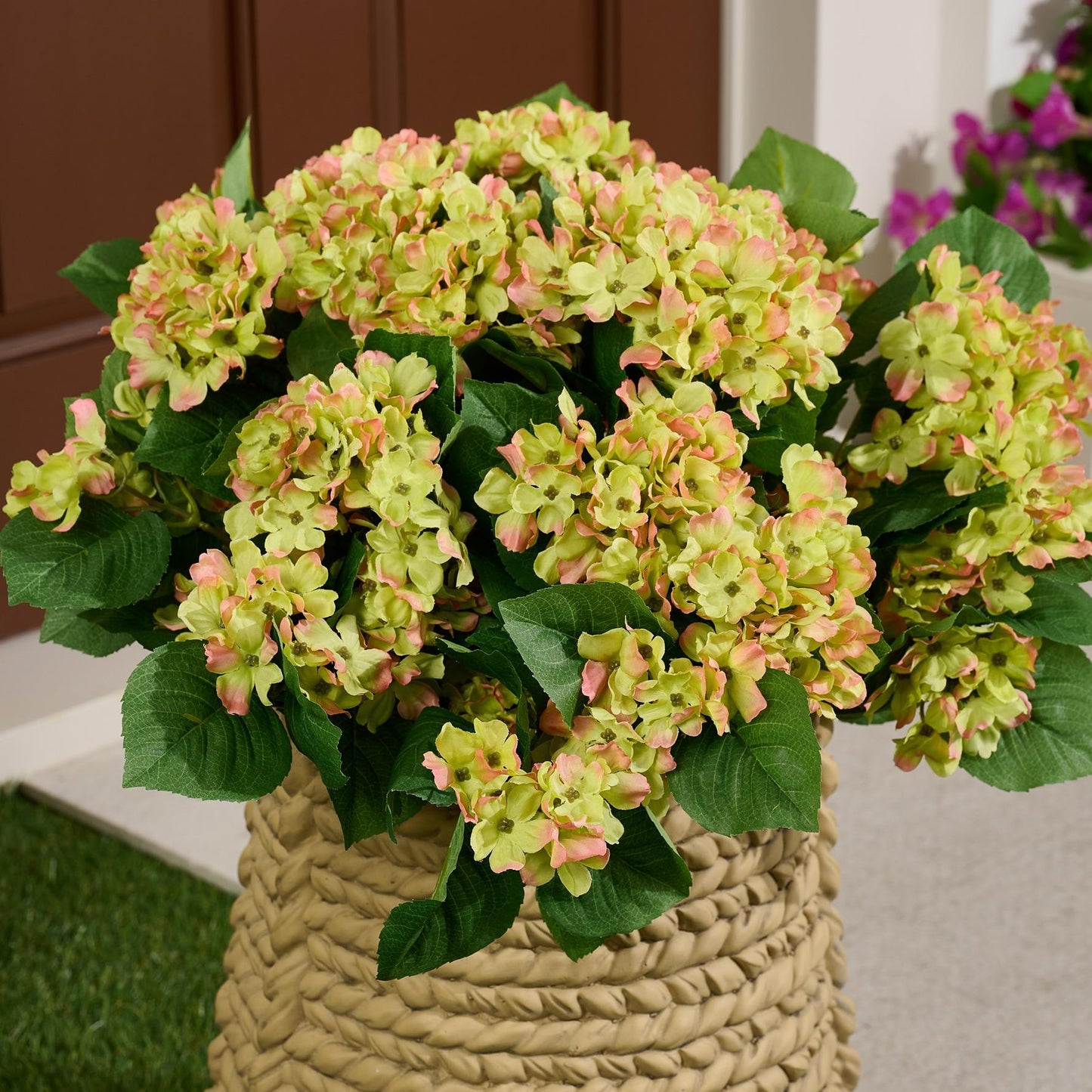 Indoor/Outdoor Hydrangea Urn Filler, Artificial Floral Arrangement