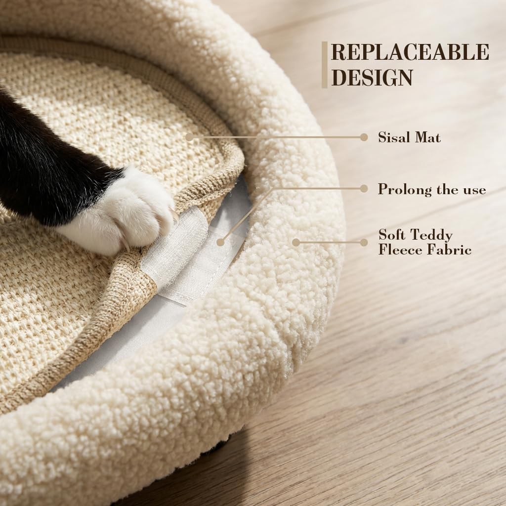 Cat Sisal Scratcher Bed with Refill Pad