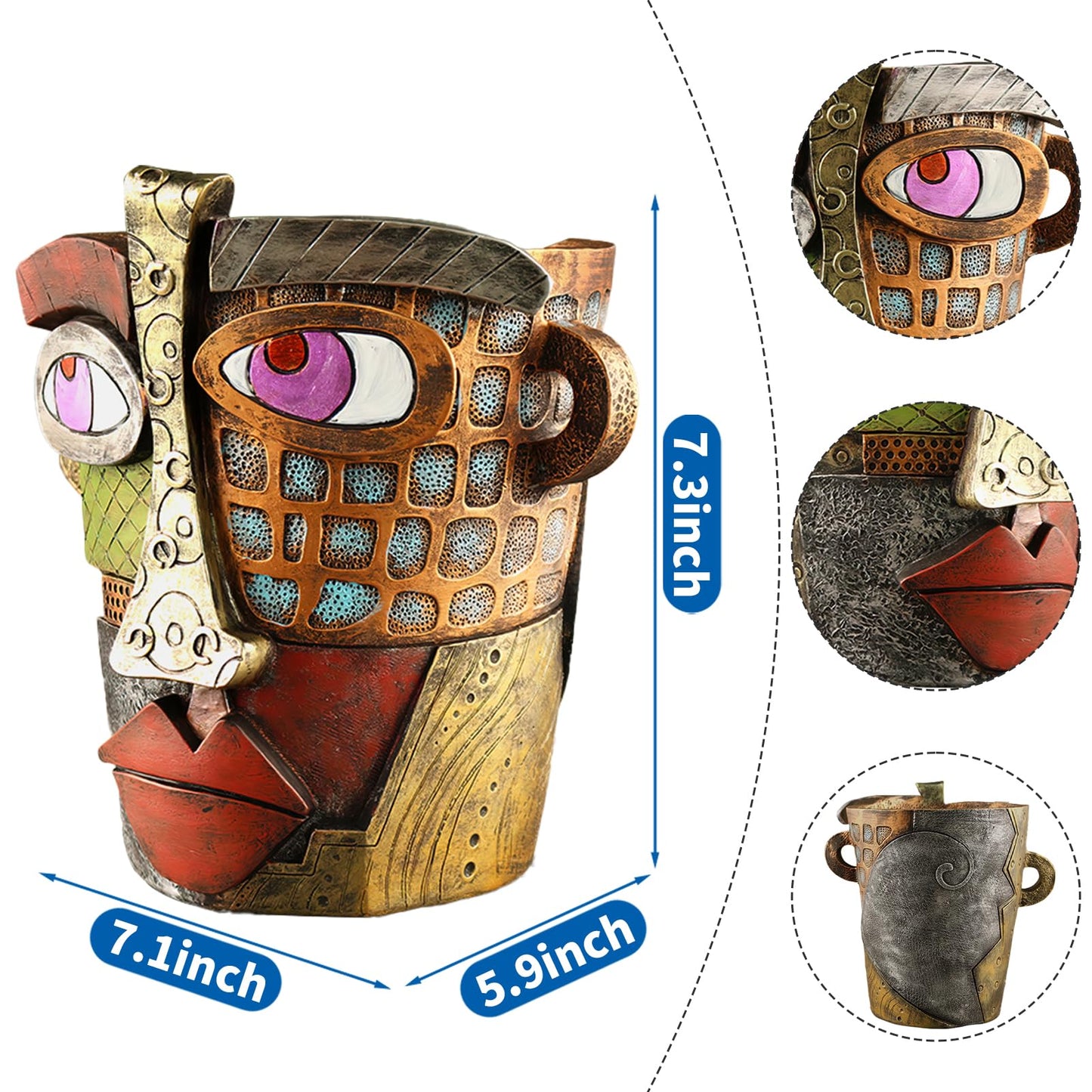 Creative Face Shaped Decorative Plant Planter Pots