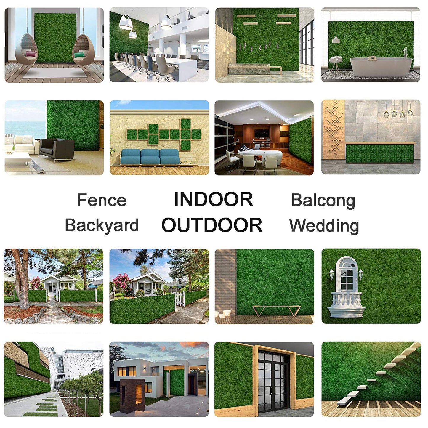 Artificial Boxwood Panels, Green Hedge Wall Decor for Fence, Garden and Home Decoration