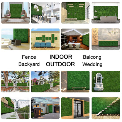 Artificial Boxwood Panels, Green Hedge Wall Decor for Fence, Garden and Home Decoration