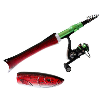 5.2ft Telescopic Carbon Fiber Fishing Rod, Portable Travel Lure Spinning Pole