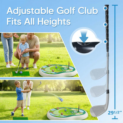 Floating Golf Chipping Green Pool Game, Inflatable Summer Toy for Kids & Family Parties