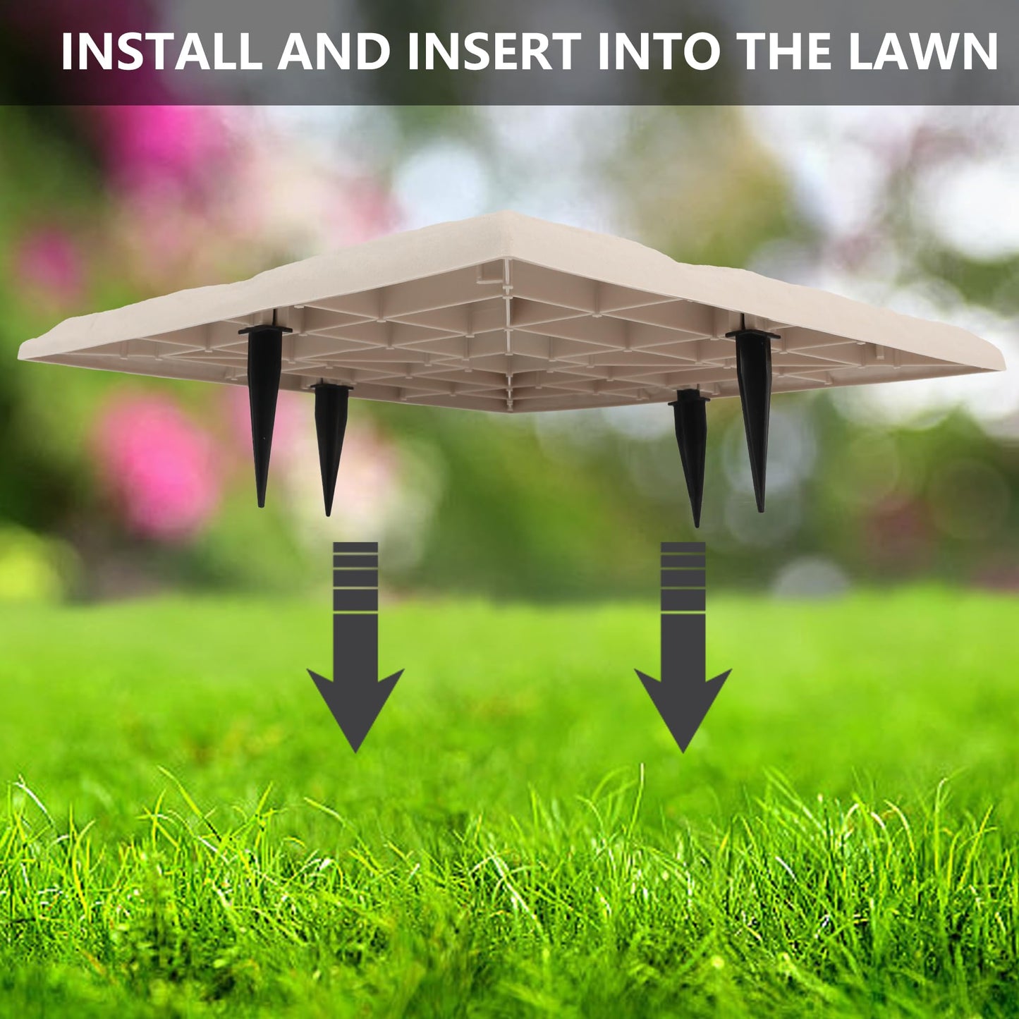 6Pcs Plastic Stepping Stones for Garden Walkway