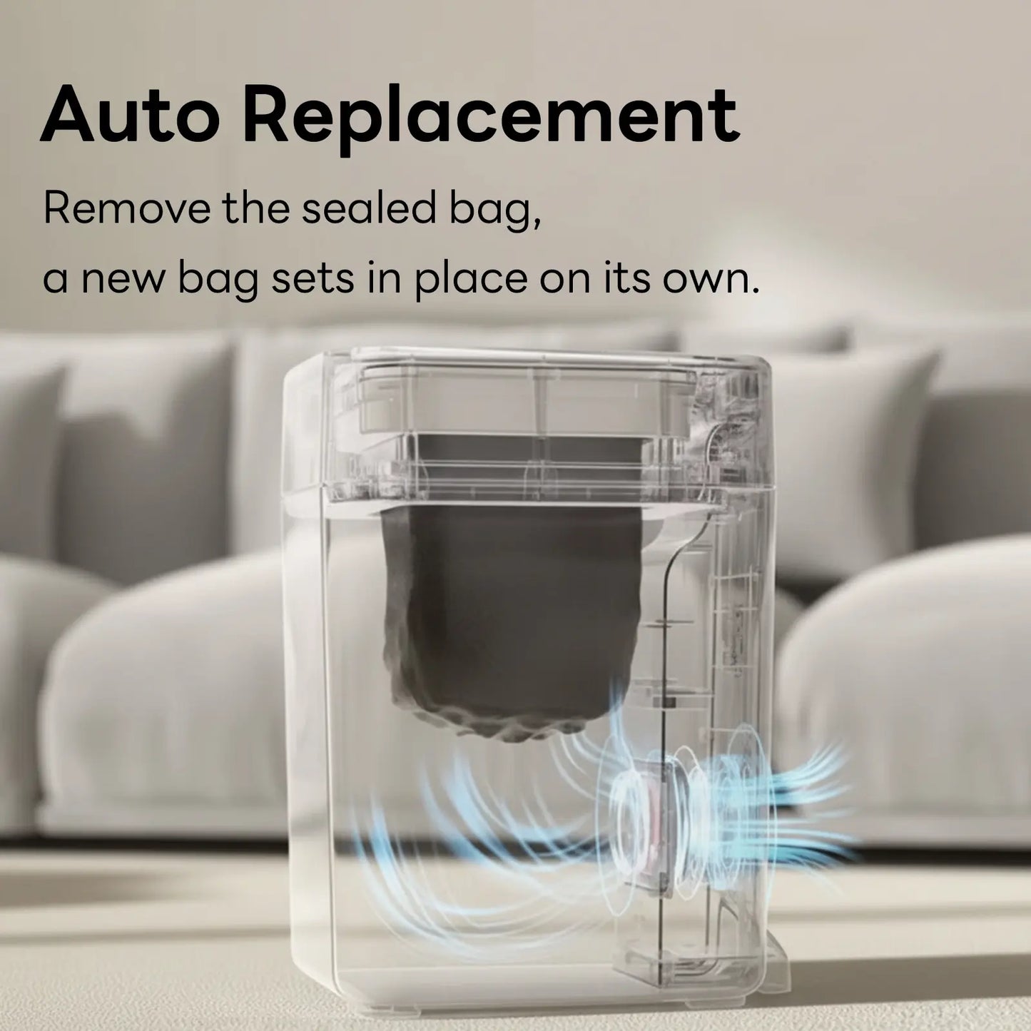 Automatic Sealing Smart Trash Can, Hands-Free Motion Sensor Garbage Bin