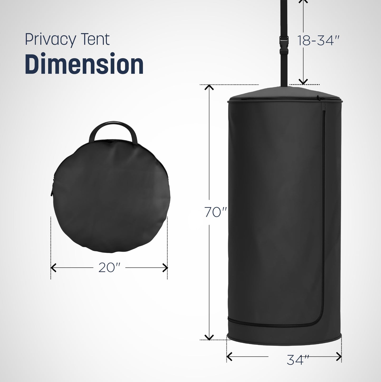 Instant Privacy Pod Tent with Suction Cups, for Camping, Shower & Beach