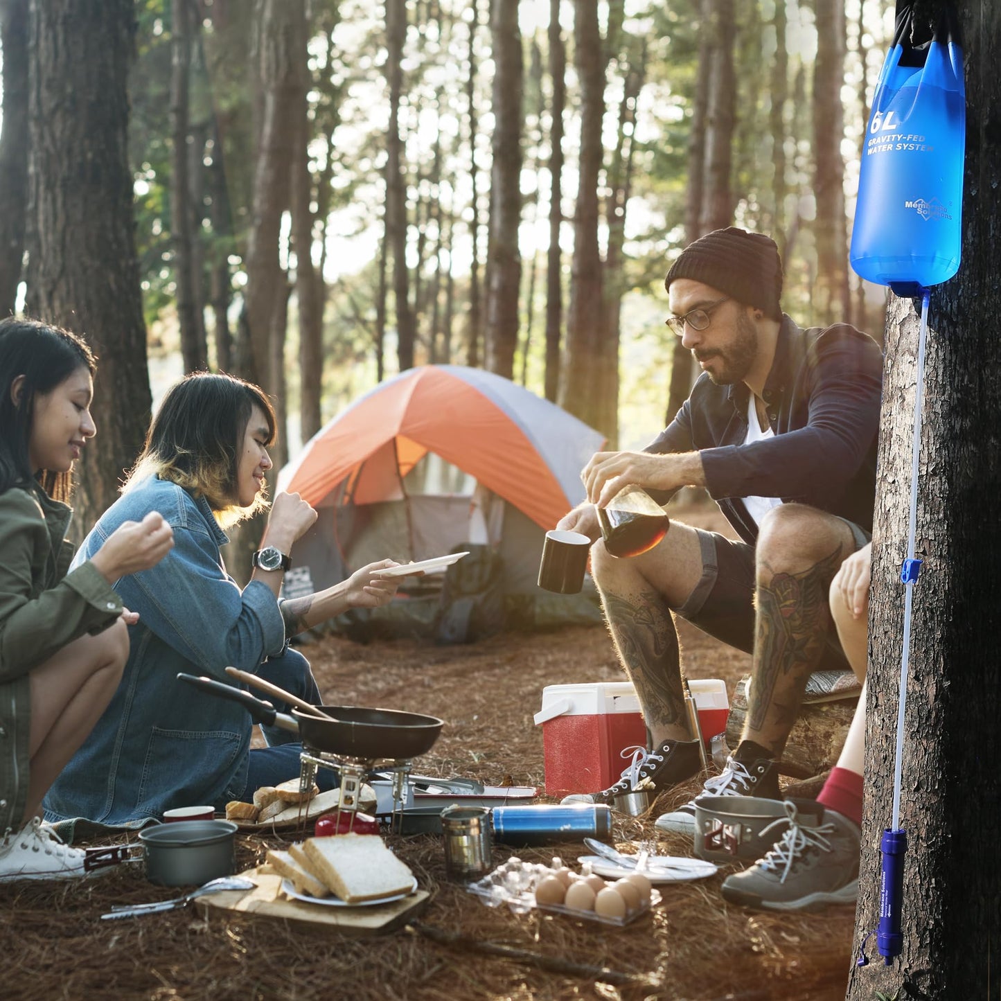 Portable Gravity Water Filter System for Camping & Emergency Prep
