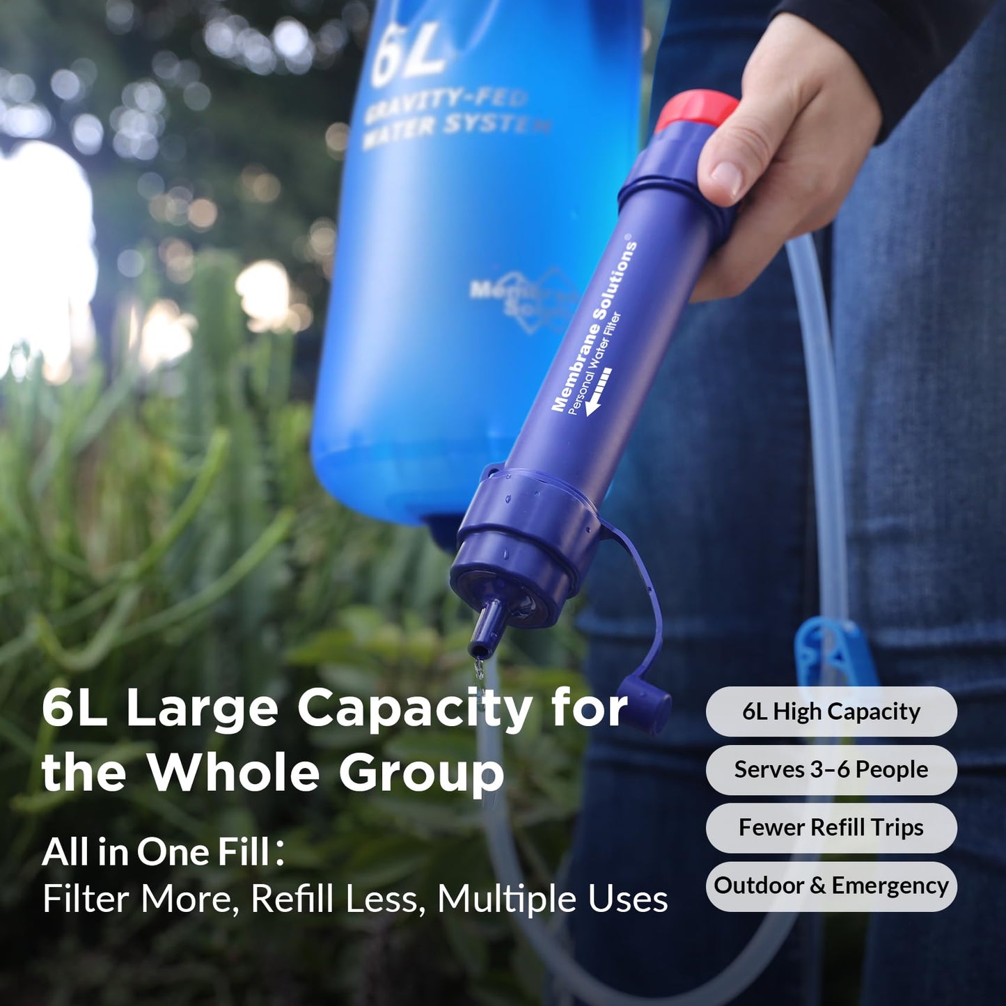 Portable Gravity Water Filter System for Camping & Emergency Prep