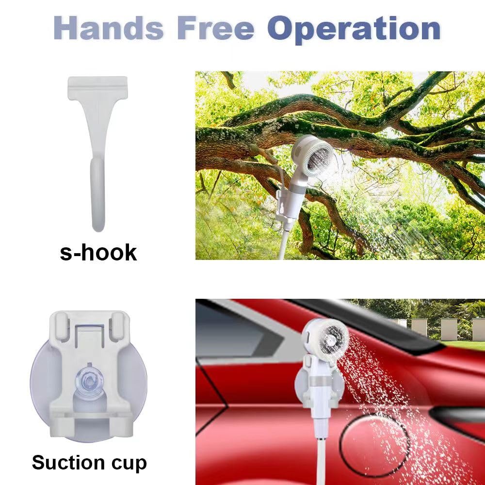 Portable Rechargeable Camping Shower Pump, Outdoor Shower Head Sprayer