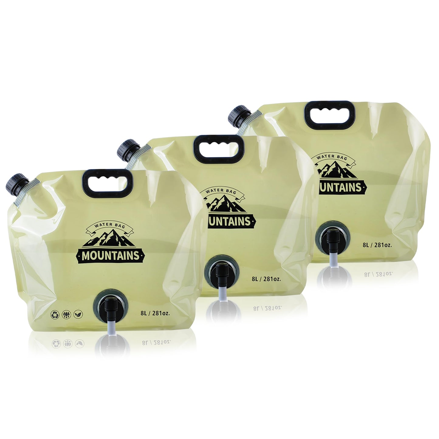Collapsible Water Jug with Spigot, BPA-Free Portable Water Bags for Camping