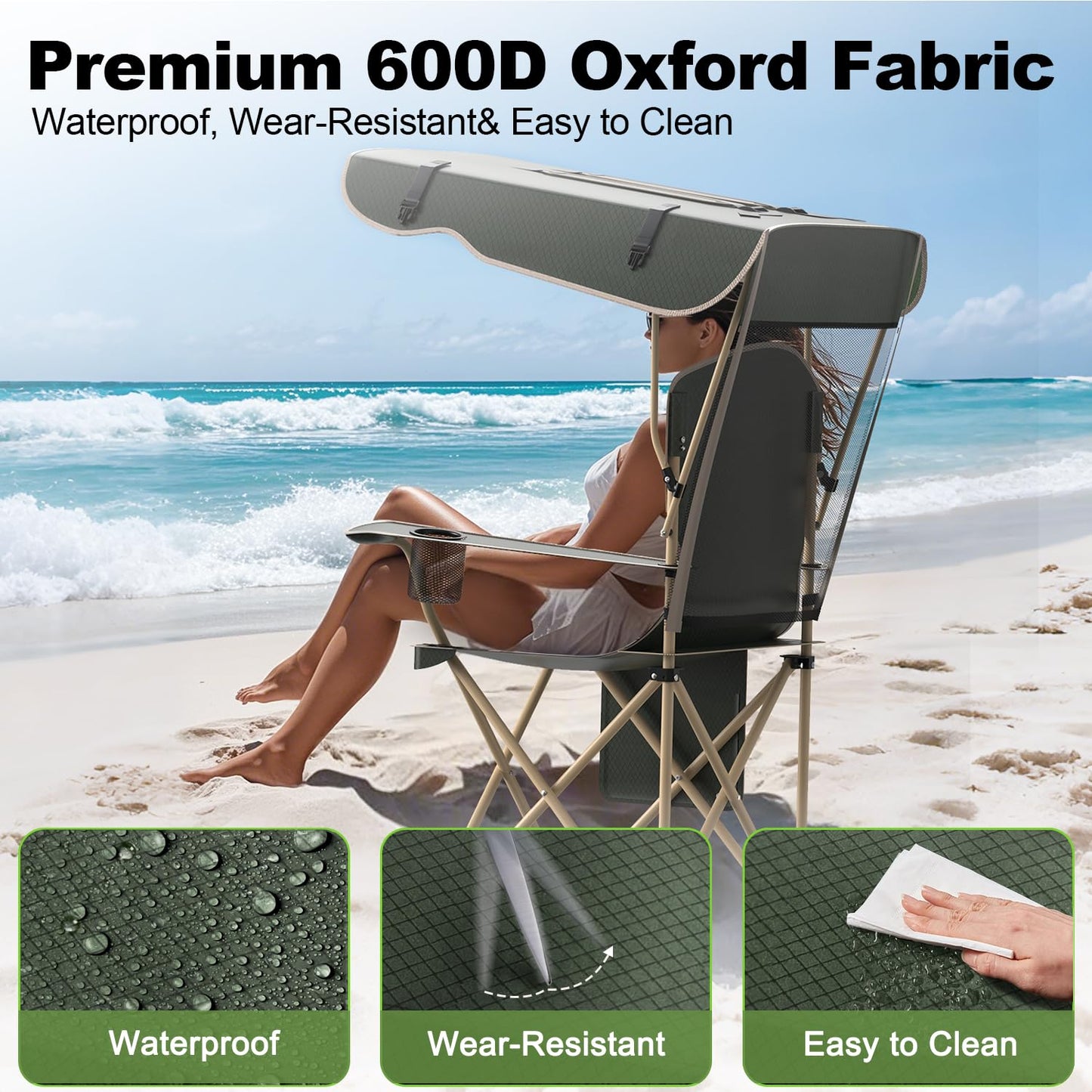 Portable Camping Chair with Canopy
