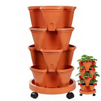 Stackable Vertical Planter with Wheels