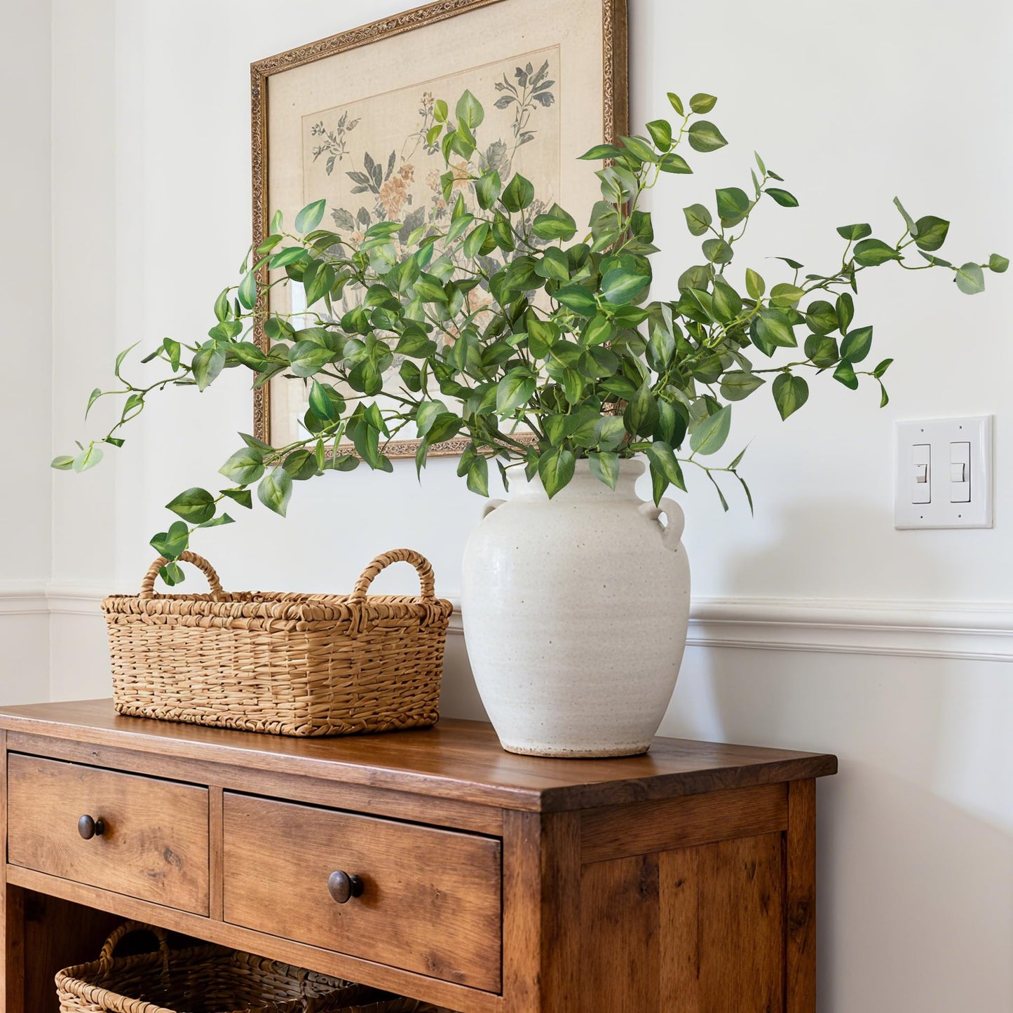 Artificial Eucalyptus Leaves Stem Plants for Spring Decor