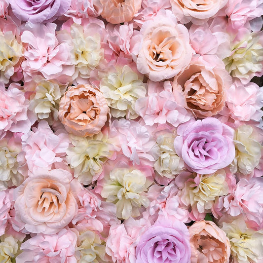 Artificial Flower Wall Panels,Silk Flower Mat for Outdoor Fence Privacy Screen & Indoor Wall Decor