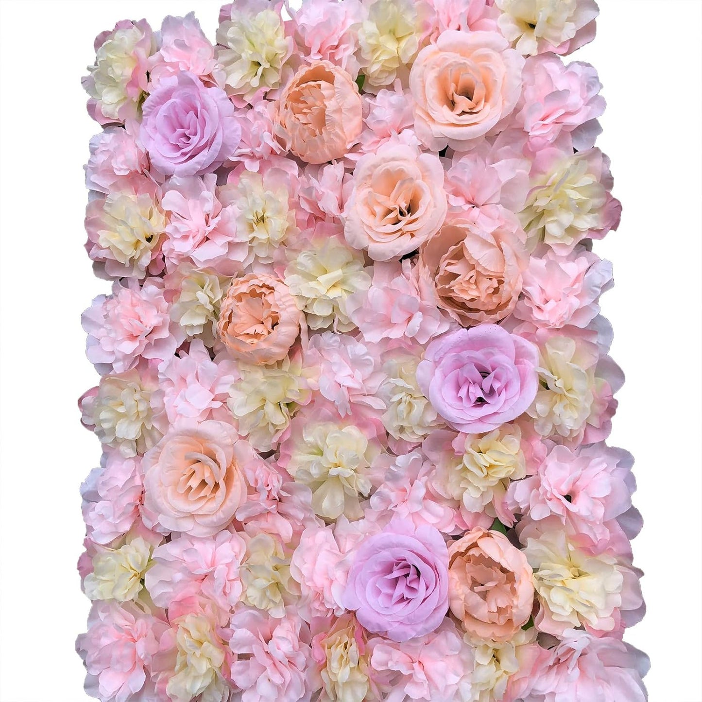 Artificial Flower Wall Panels,Silk Flower Mat for Outdoor Fence Privacy Screen & Indoor Wall Decor