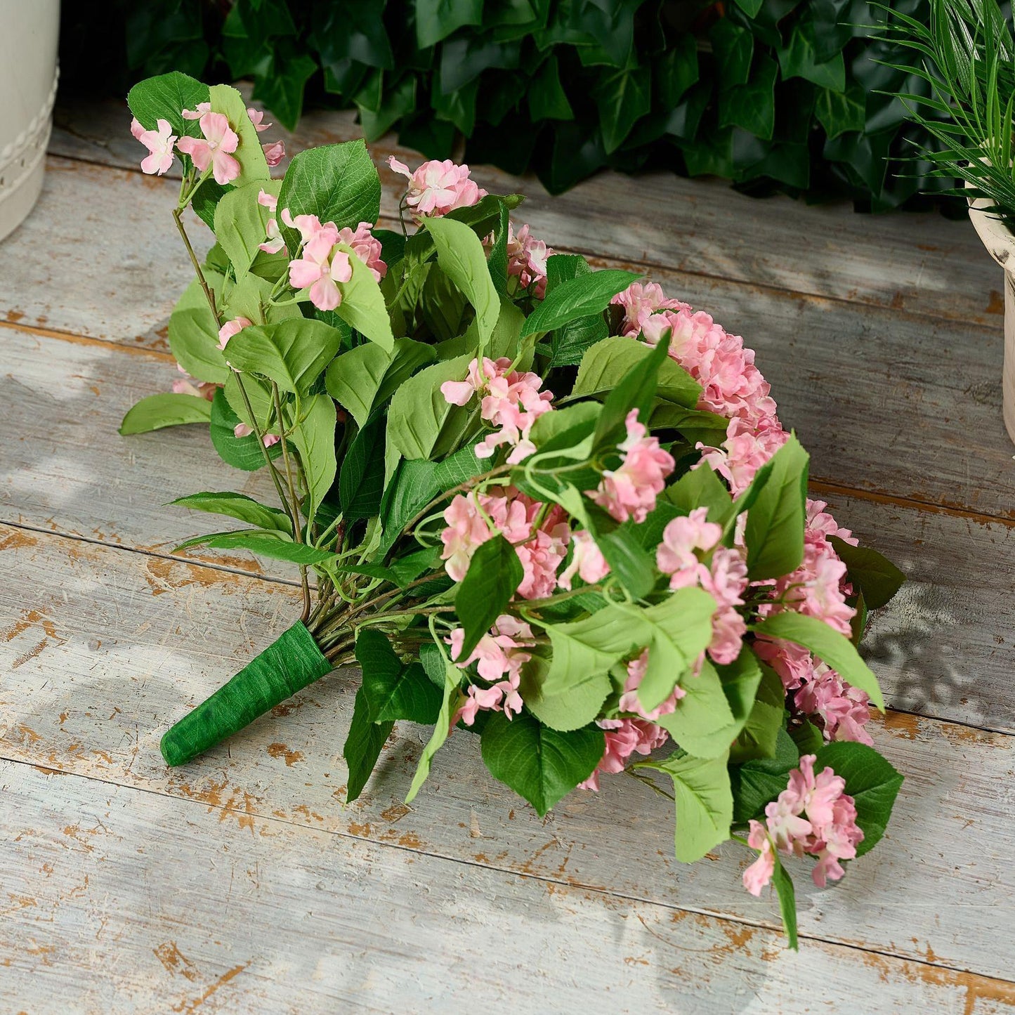 Indoor/Outdoor Hydrangea Urn Filler, Artificial Floral Arrangement