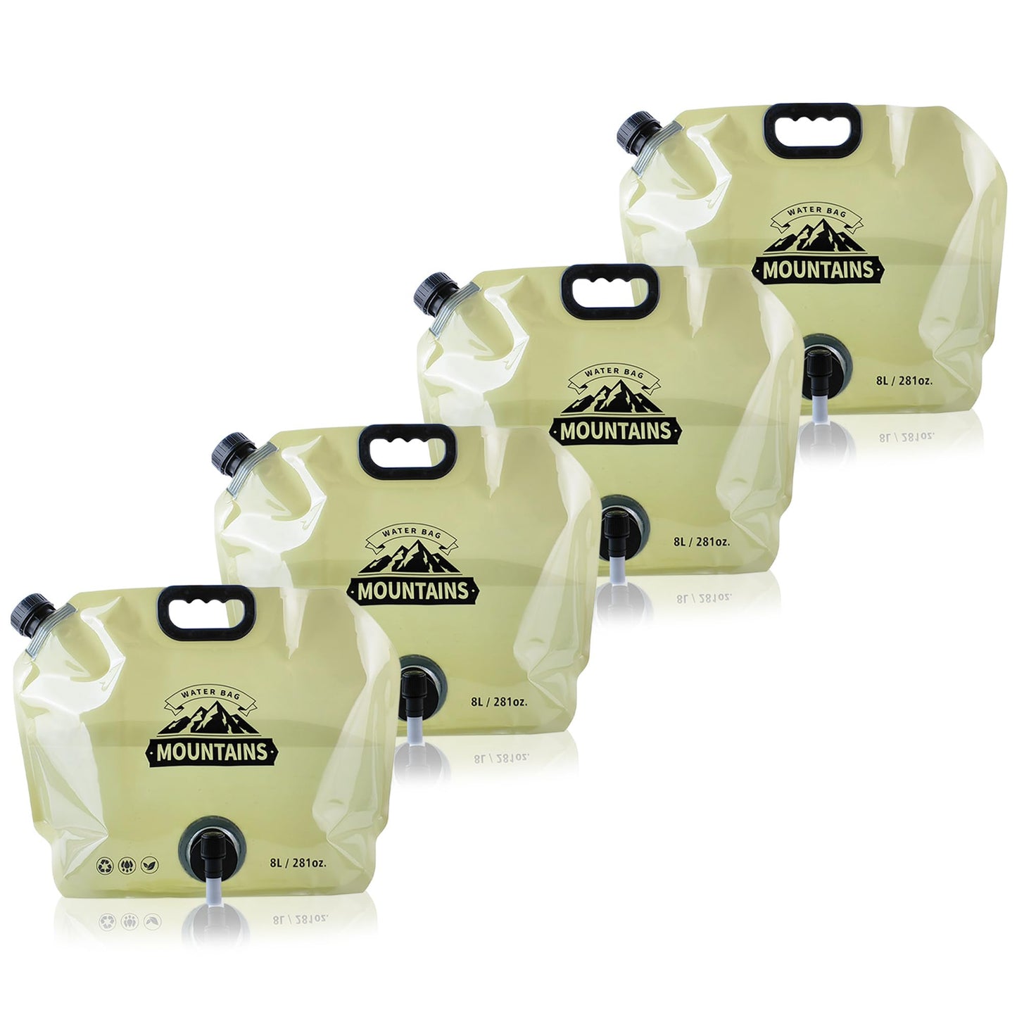 Collapsible Water Jug with Spigot, BPA-Free Portable Water Bags for Camping