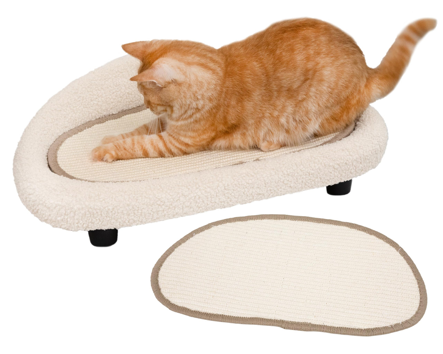 Cat Sisal Scratcher Bed with Refill Pad