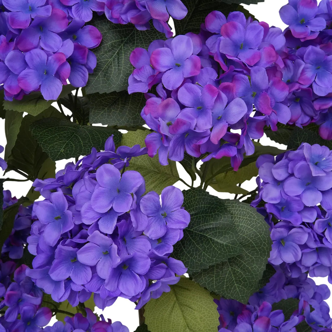 2Pcs 3Ft Silk Artificial Hydrangea Tree in Planter with Decor Pebbles, Indoor Outdoor Home Patio Decor | summerwins
