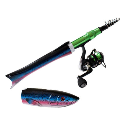 5.2ft Telescopic Carbon Fiber Fishing Rod, Portable Travel Lure Spinning Pole