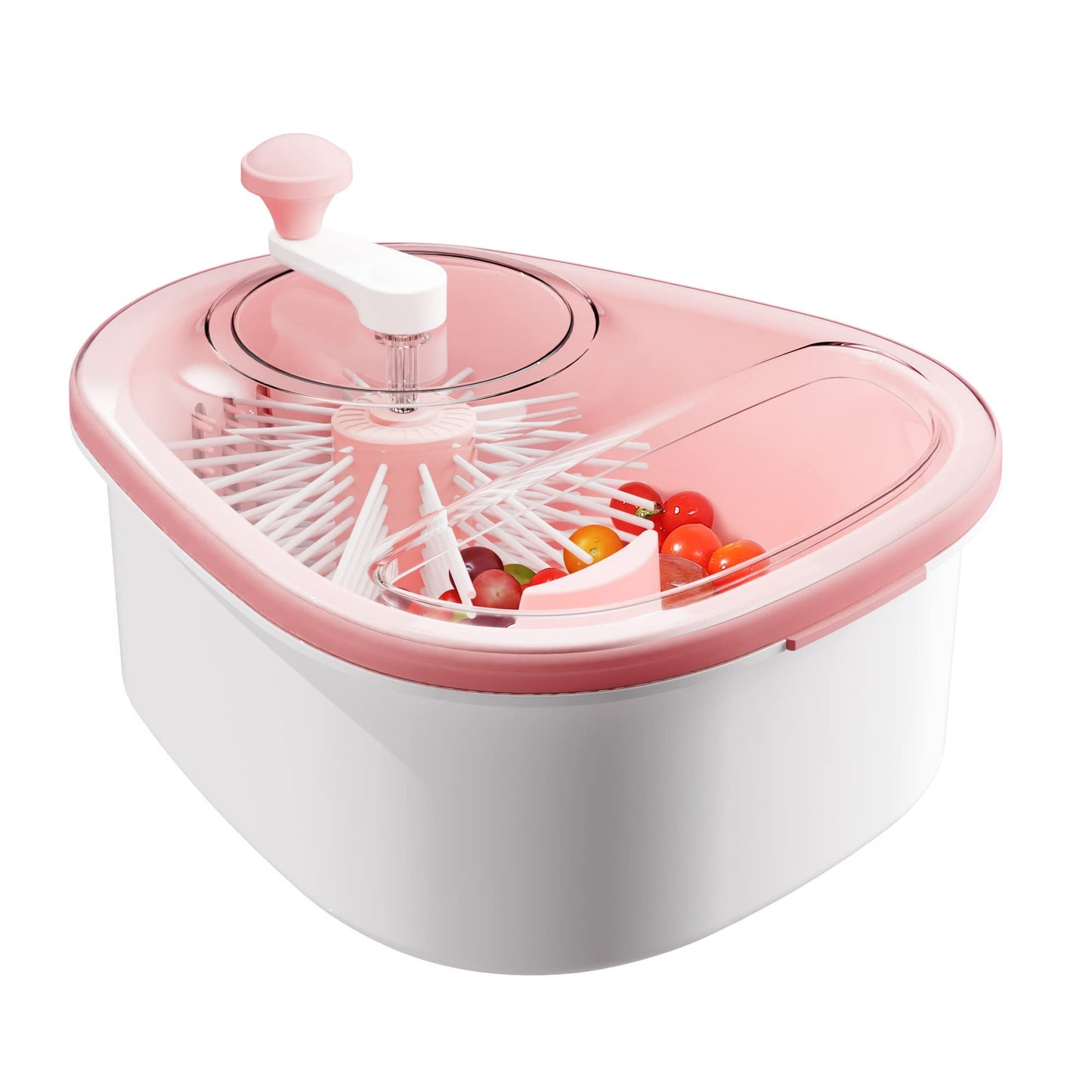 Multifunctional Fruit Washer Spinner Bowl, Portable Vegetable Cleaning Scrubber for Home Kitchen