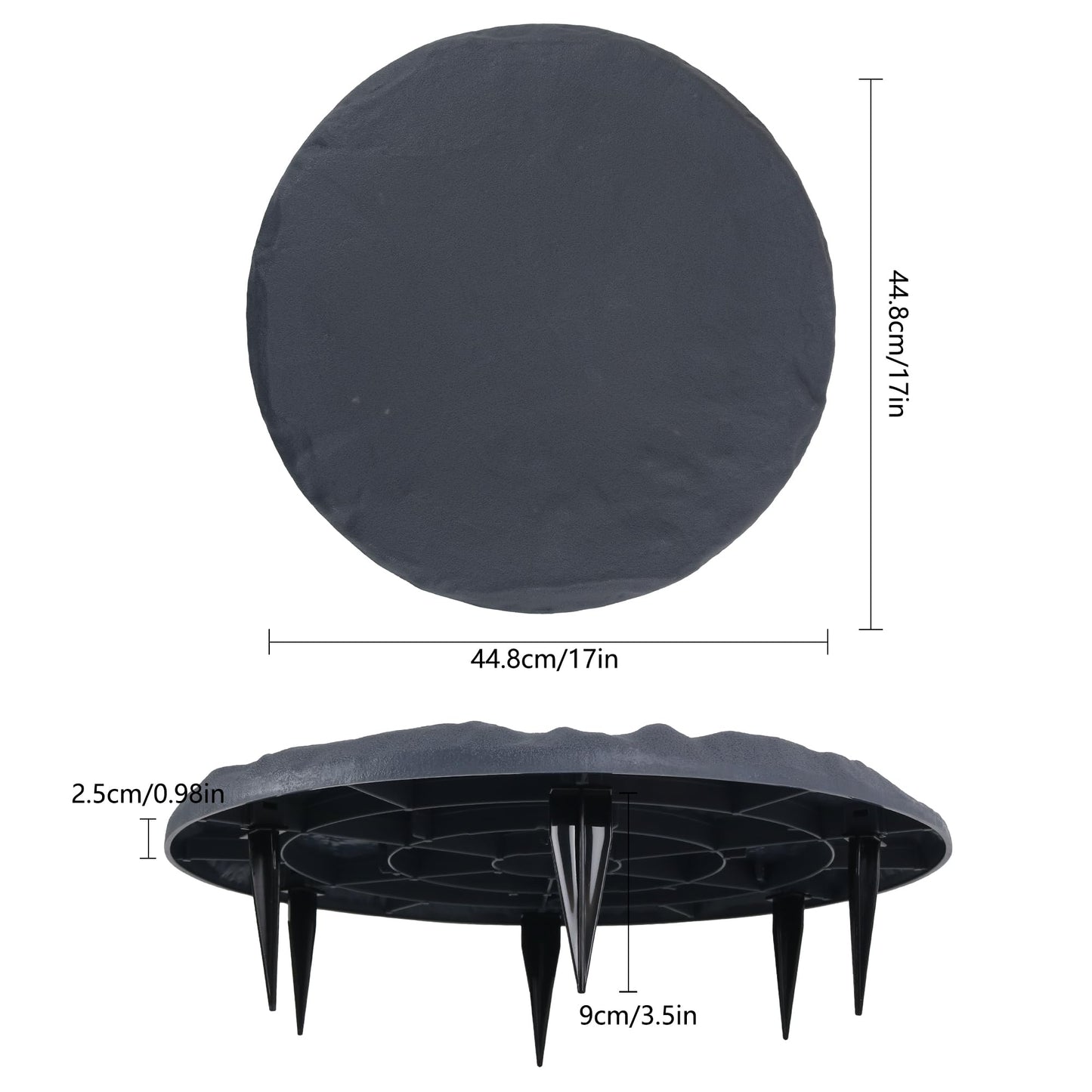 6Pcs Plastic Stepping Stones for Garden Walkway
