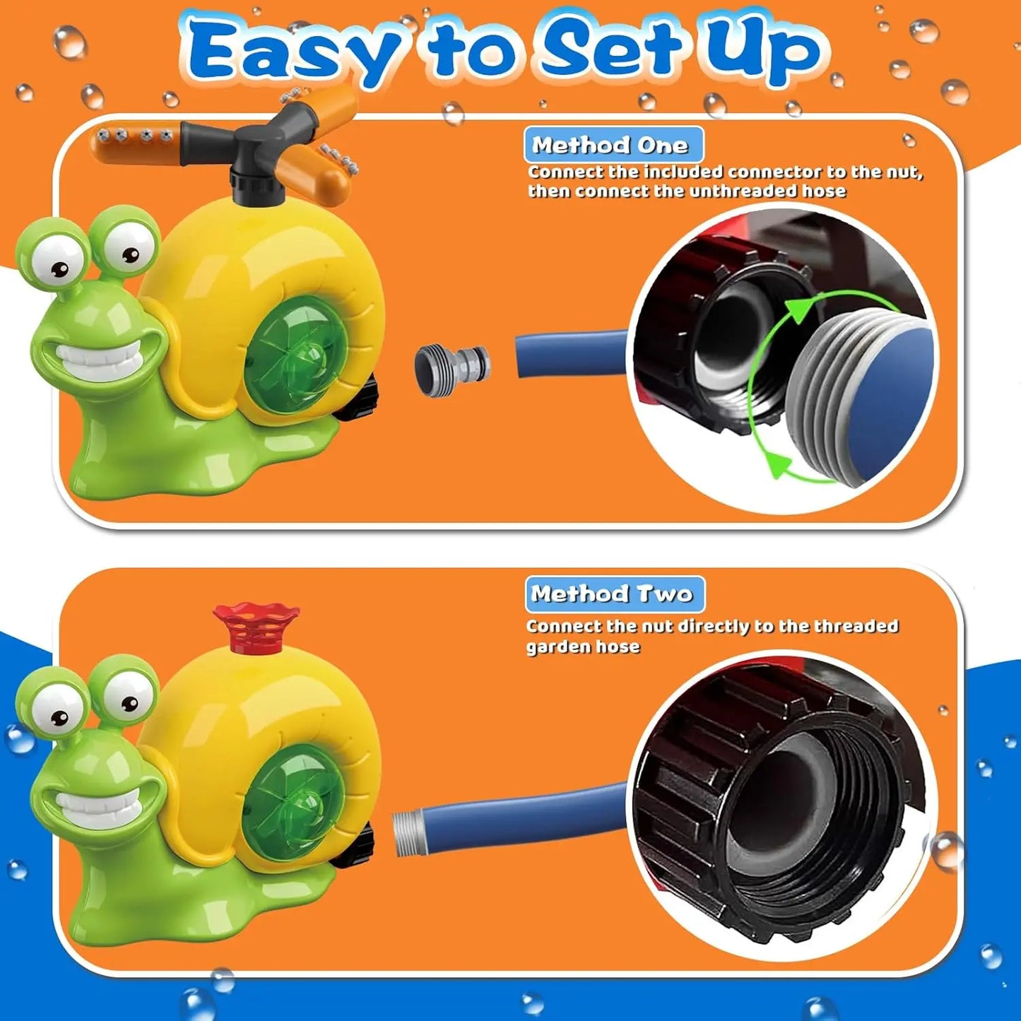 Summer Outdoor Water Toy Set, Rotating Sprinkler Baseball Tee with Water Balls for Kids Backyard Fun