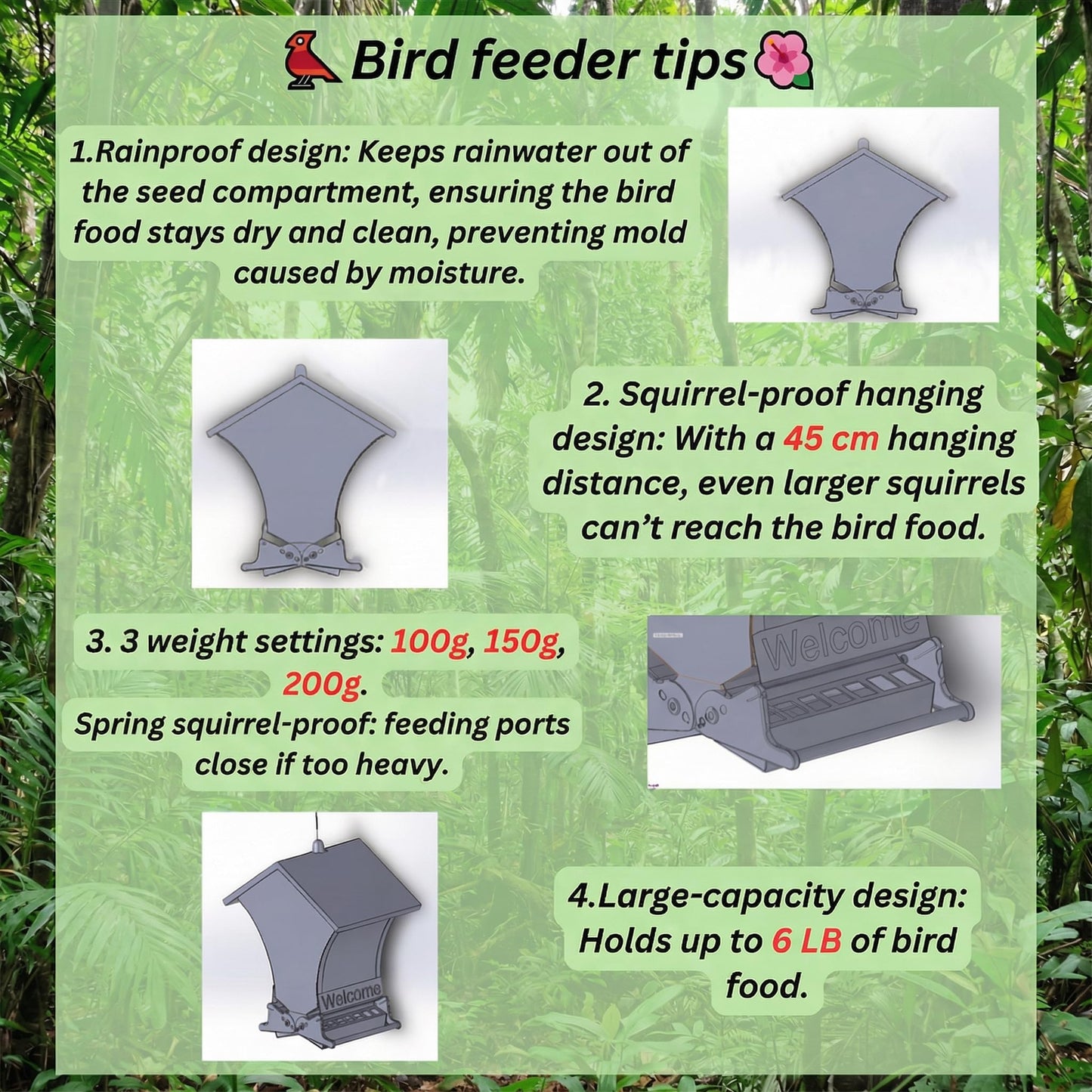 Smart Squirrel Resistant Bird Feeder