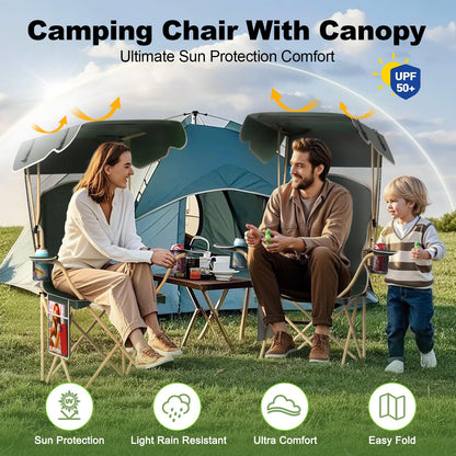 Portable Camping Chair with Canopy