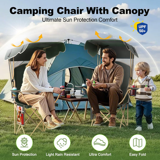 Portable Camping Chair with Canopy